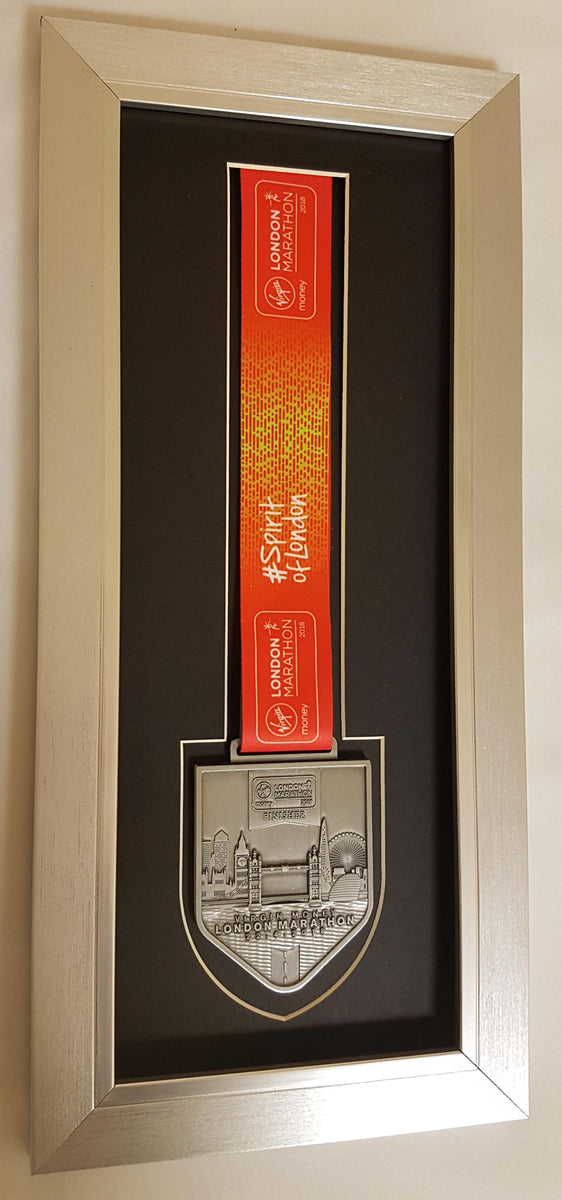 Marco De Exhibición Profundo (caja 3D) Para Medalla Del Maratón De Londres 2018/2019 - Personalizable, Varios Colores De Montaje