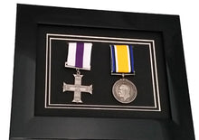 Load image into Gallery viewer, Miltary Medal or Sports Award Frame for 2 Medals