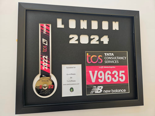 London Marathon 2024 Display Frame for Medal & Number