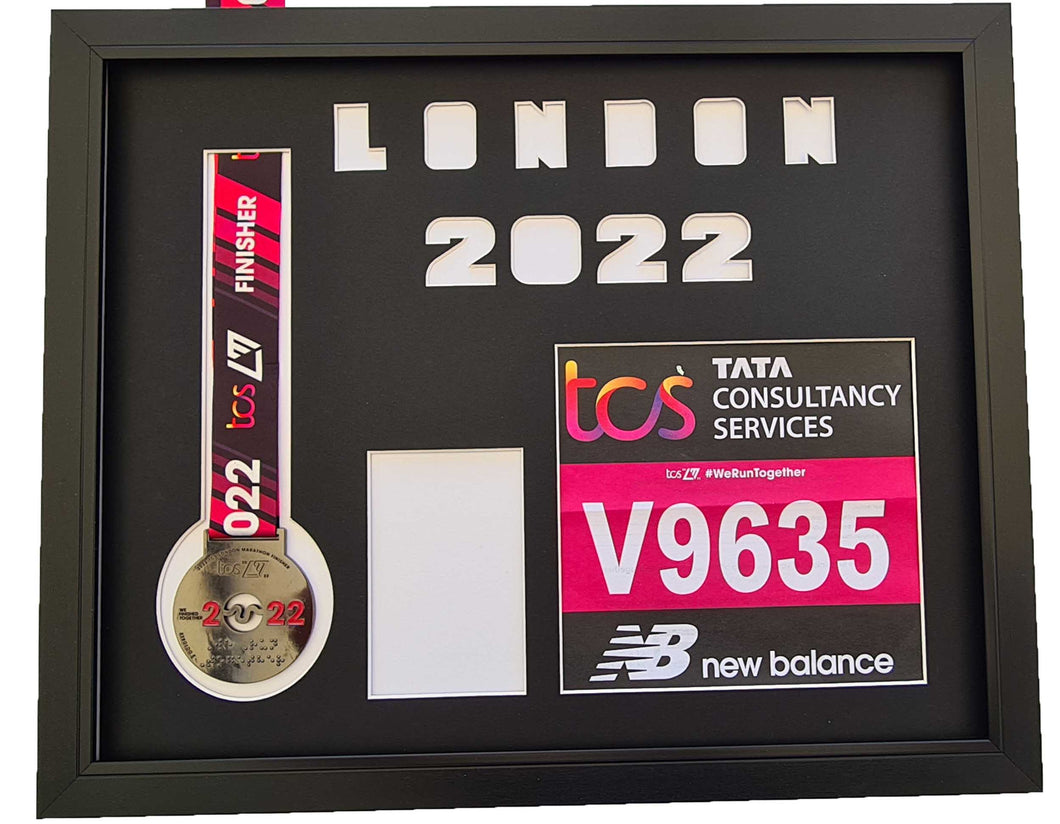 London Marathon 2022 Display Frame for Medal & Number