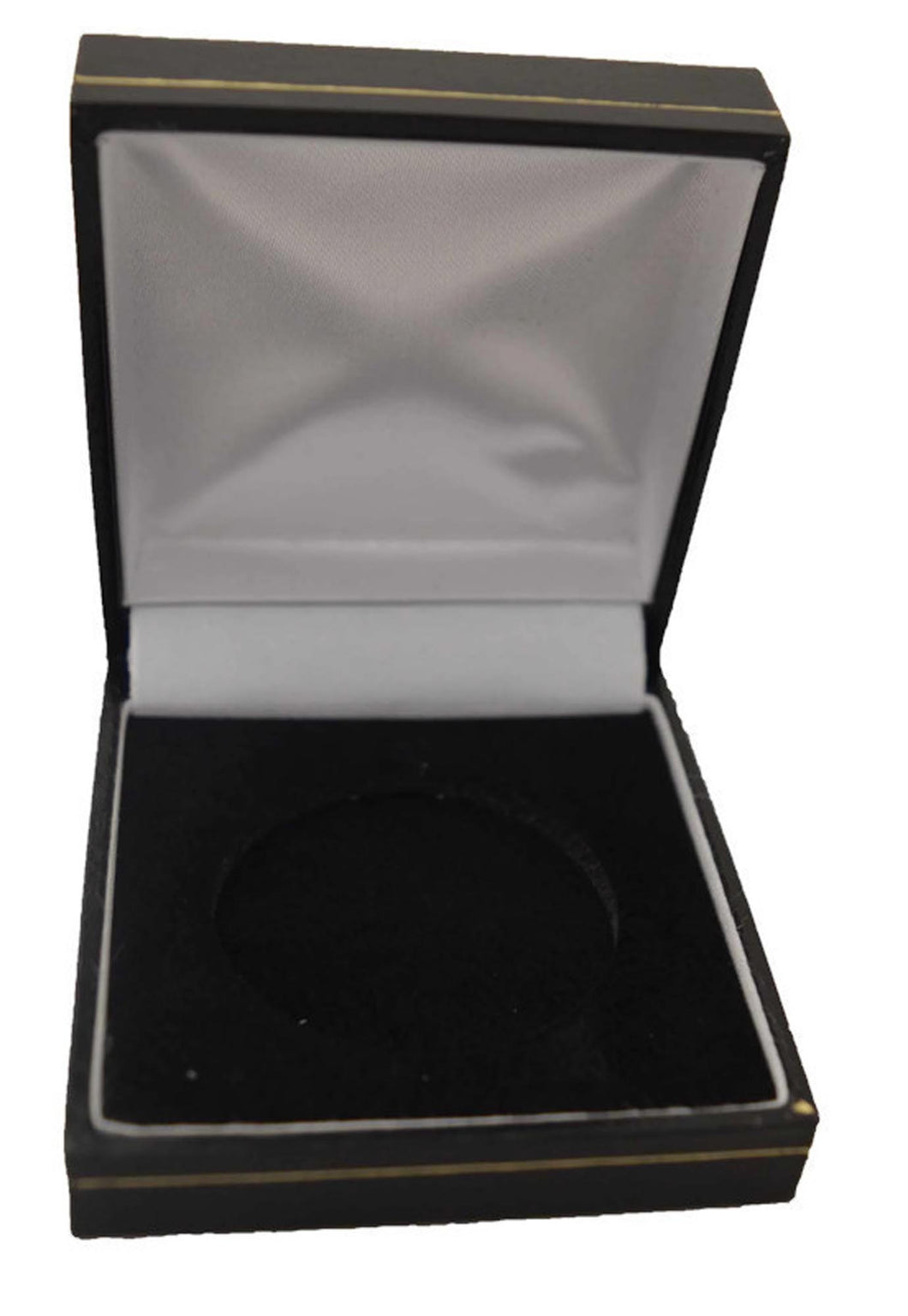 Padded Black Coin storage box for a crown coin or Britannia coin