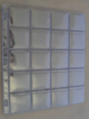 coin storage page with 20 sections