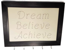 Load image into Gallery viewer, Medal Hanger frame with stylish writing. Dream Believe Achieve
