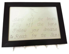 Load image into Gallery viewer, Medal Hanger Frame with Gymnastics calligraphy style writing and image