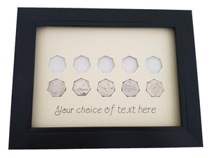 Personalised Coin Display Frame for United Kingdom 50 Pence pieces