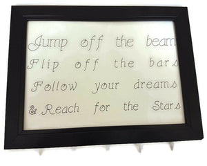 Medal Hanger Frame with Gymnastics calligraphy style writing