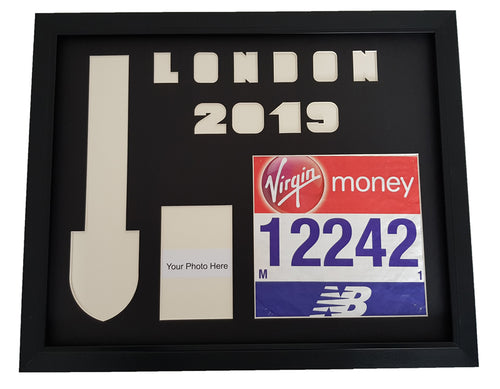 London Marathon 2019 Medal Number & Photo Display Frame