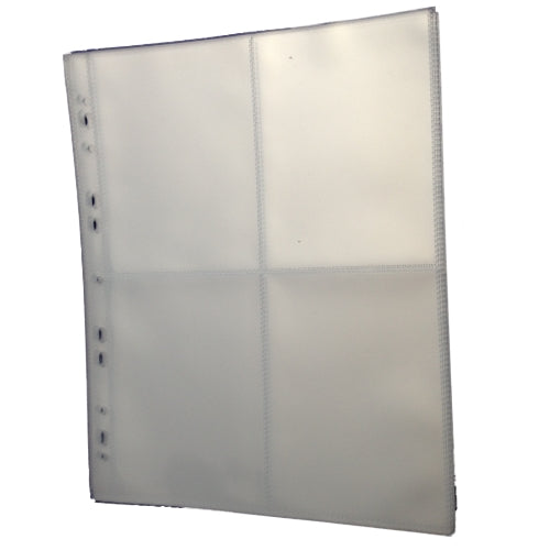 Multi Punched Album Pages 4 Pocket Vertical (Pack of 10)